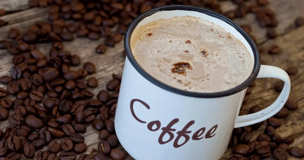 Enamel coffee mugs